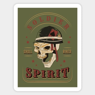 Soldier Spirit Skull Tattoo Sticker